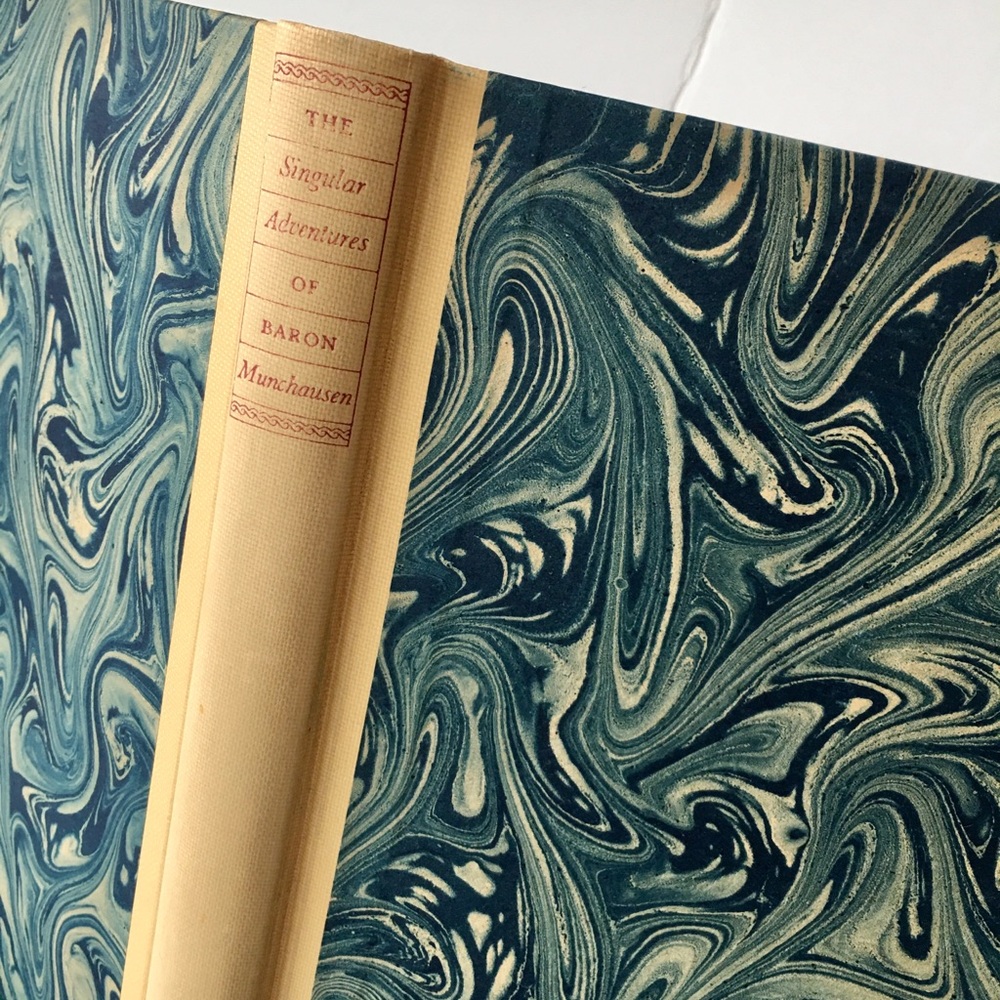 Vintage Hardcover Book:  Singular Adventures of Baron Munchausen